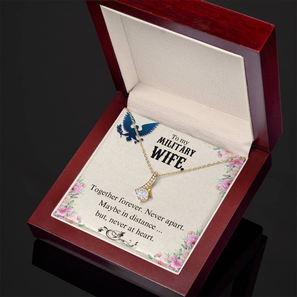 To Military Wife - Together forever - Alluring Beauty Necklace