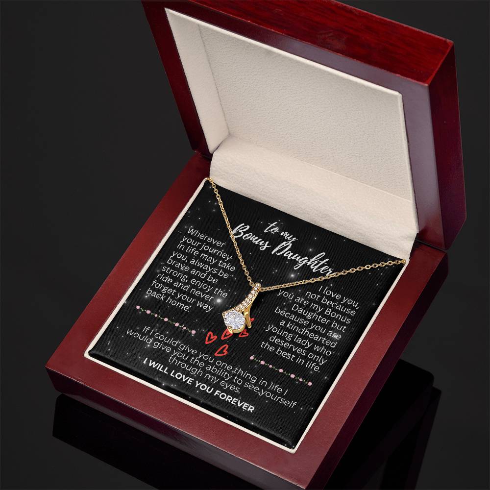 To Bonus Daughter - Wherever your journey - Alluring Beauty Necklace