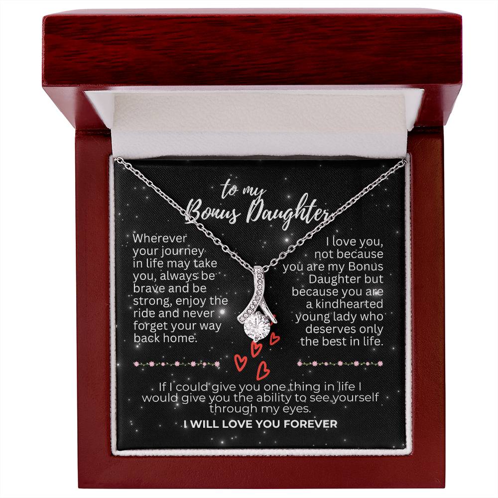 To Bonus Daughter - Wherever your journey - Alluring Beauty Necklace