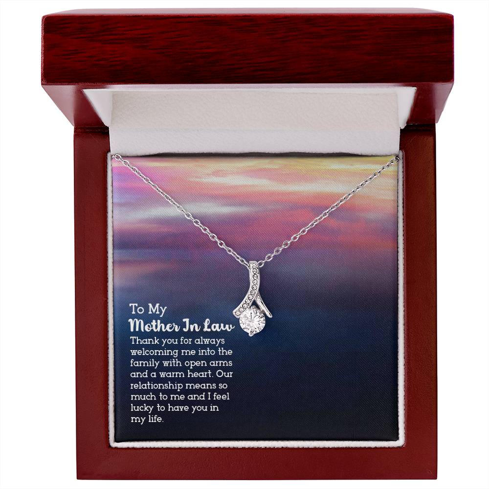 To Mother In Law - Thank you for always - Alluring Beauty Necklace