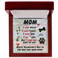 Mom - I love walks - Alluring Beauty Necklace