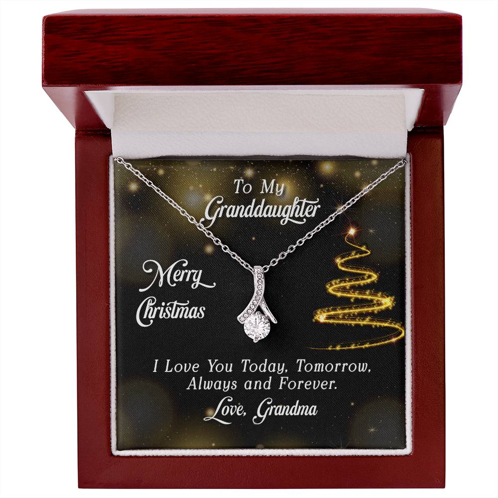 To Granddaughter - Merry Christmas - Alluring Beauty Necklace