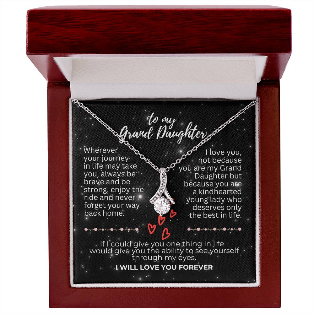 To Grand Daughter - Wherever your journey - Alluring Beauty Necklace