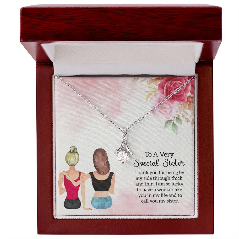 To Sister - Thank you - Alluring Beauty Necklace