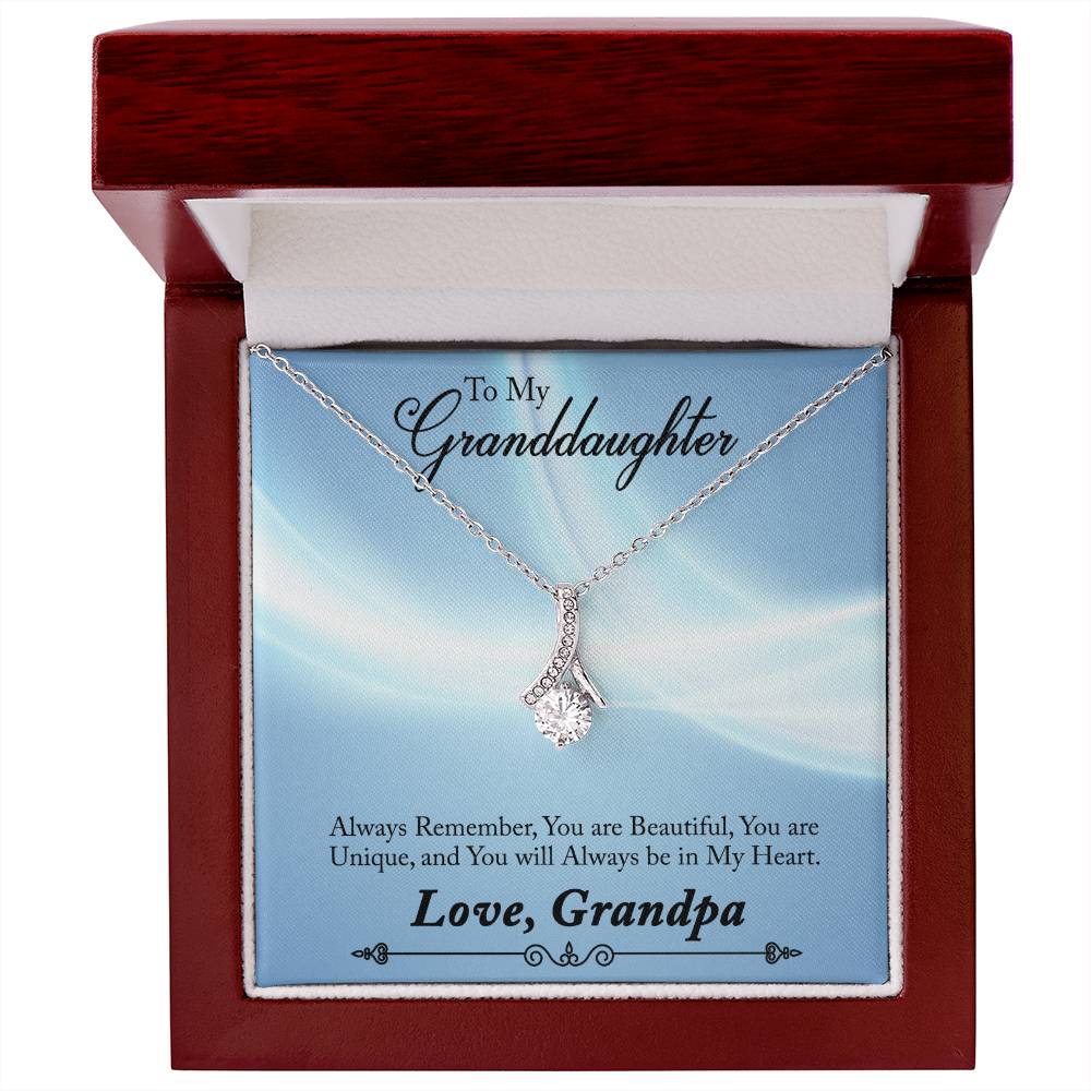 To Granddaughter - Always remember - Alluring Beauty Necklace