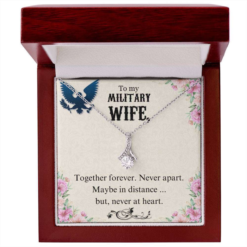 To Military Wife - Together forever - Alluring Beauty Necklace