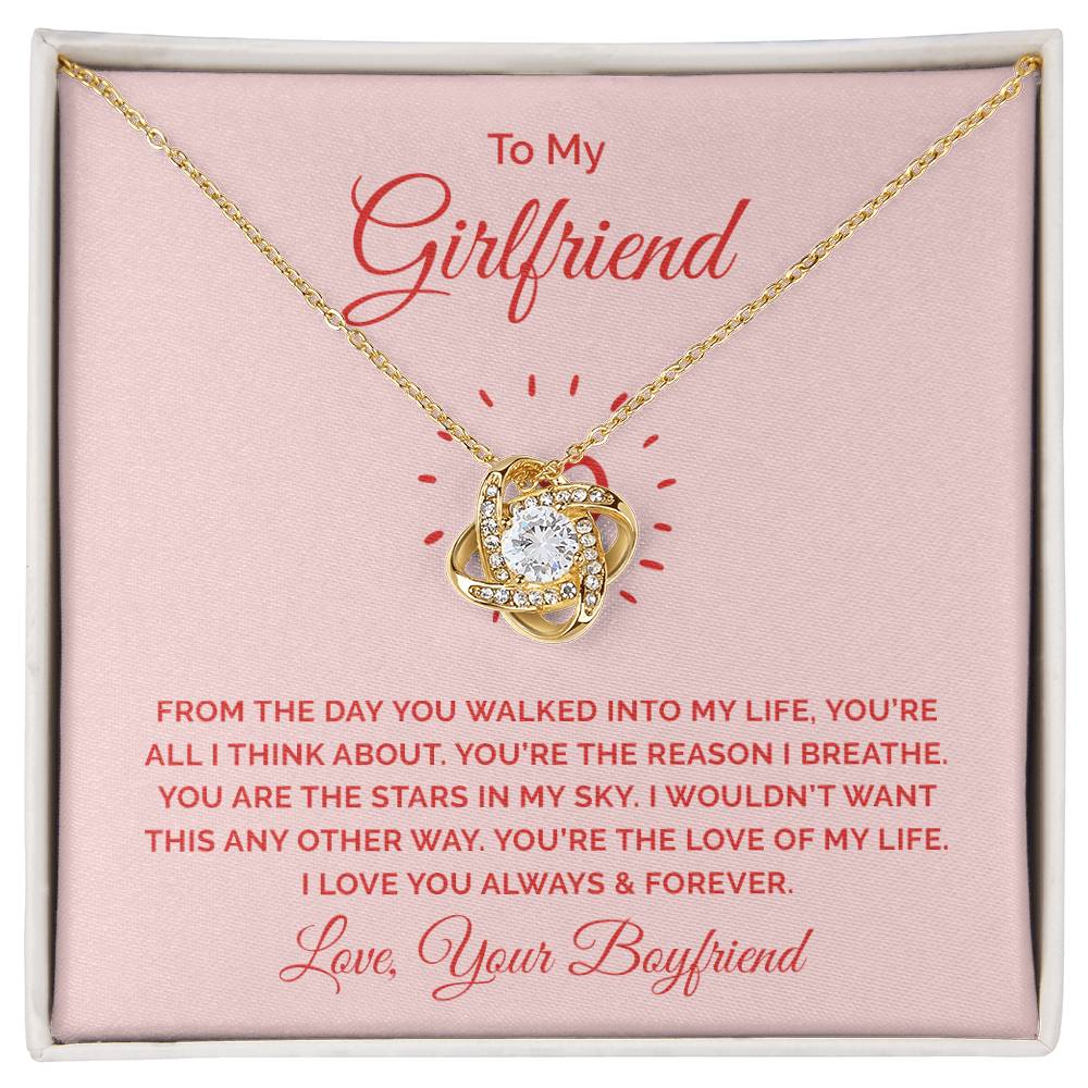 To Girlfriend - From the day - Love Knot Necklace