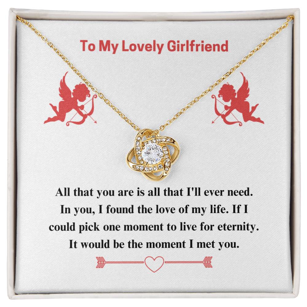 To Girlfriend - If I could - Love Knot Necklace