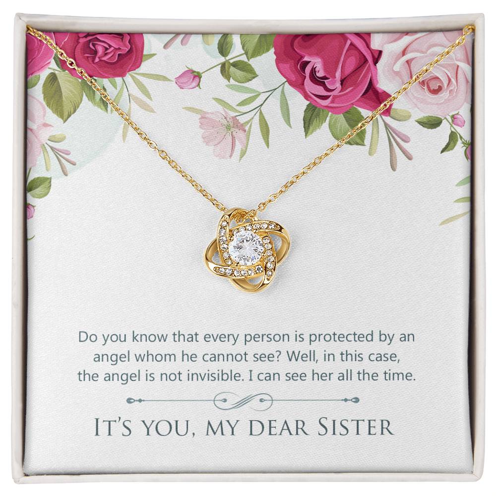 To Sister - Do you know - Love Knot Necklace