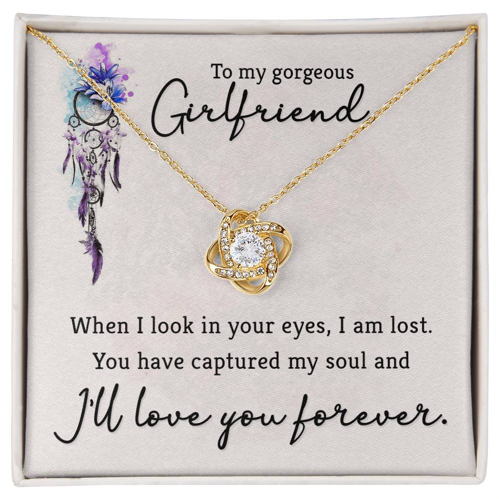 To Girlfriend - When I look - Love Knot Necklace