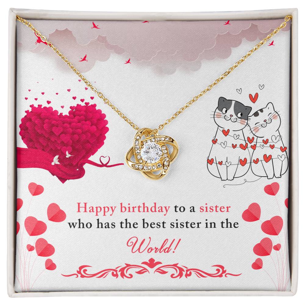 Birthday - To a sister - Love Knot Necklace