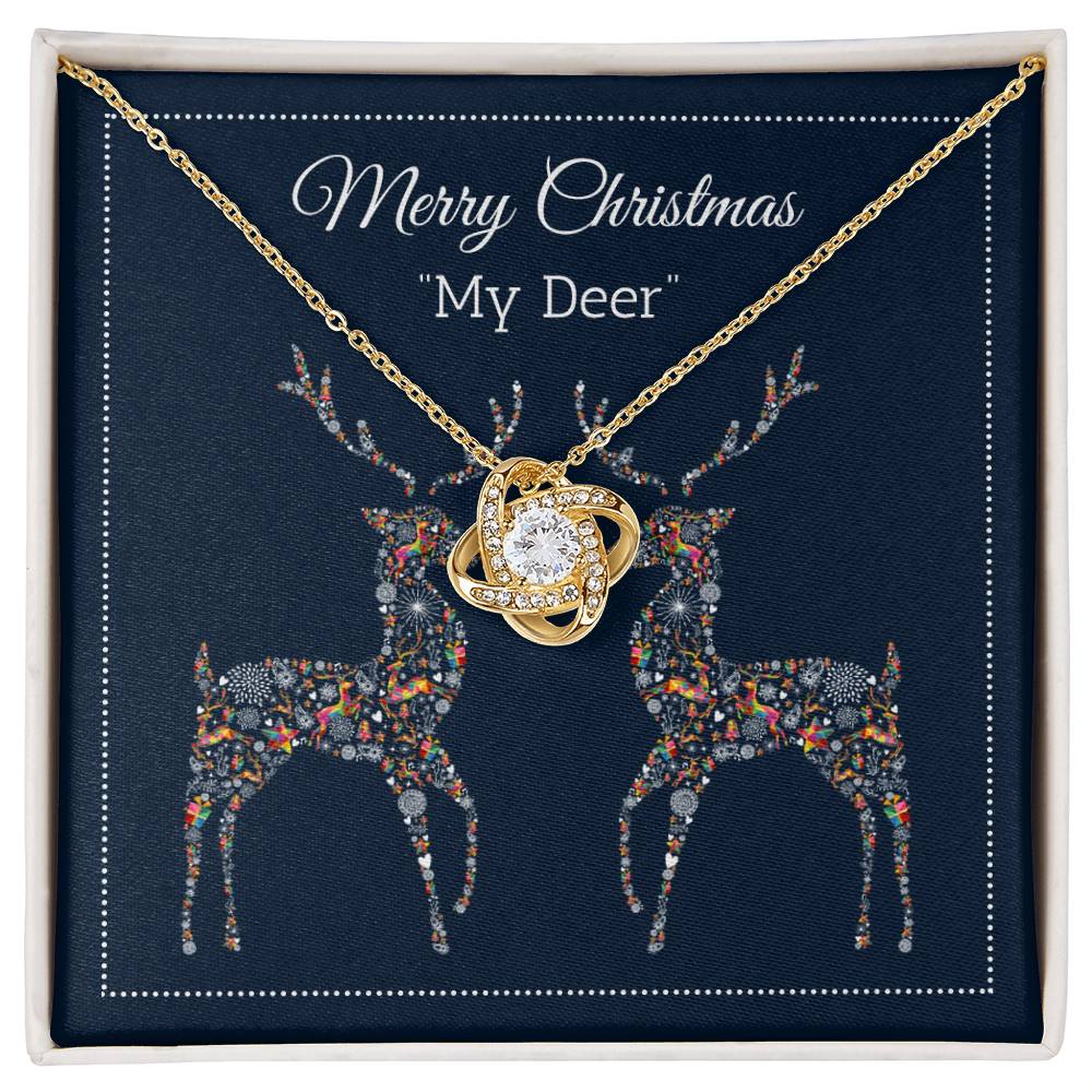 My Deer - Merry Christmas - Love Knot Necklace