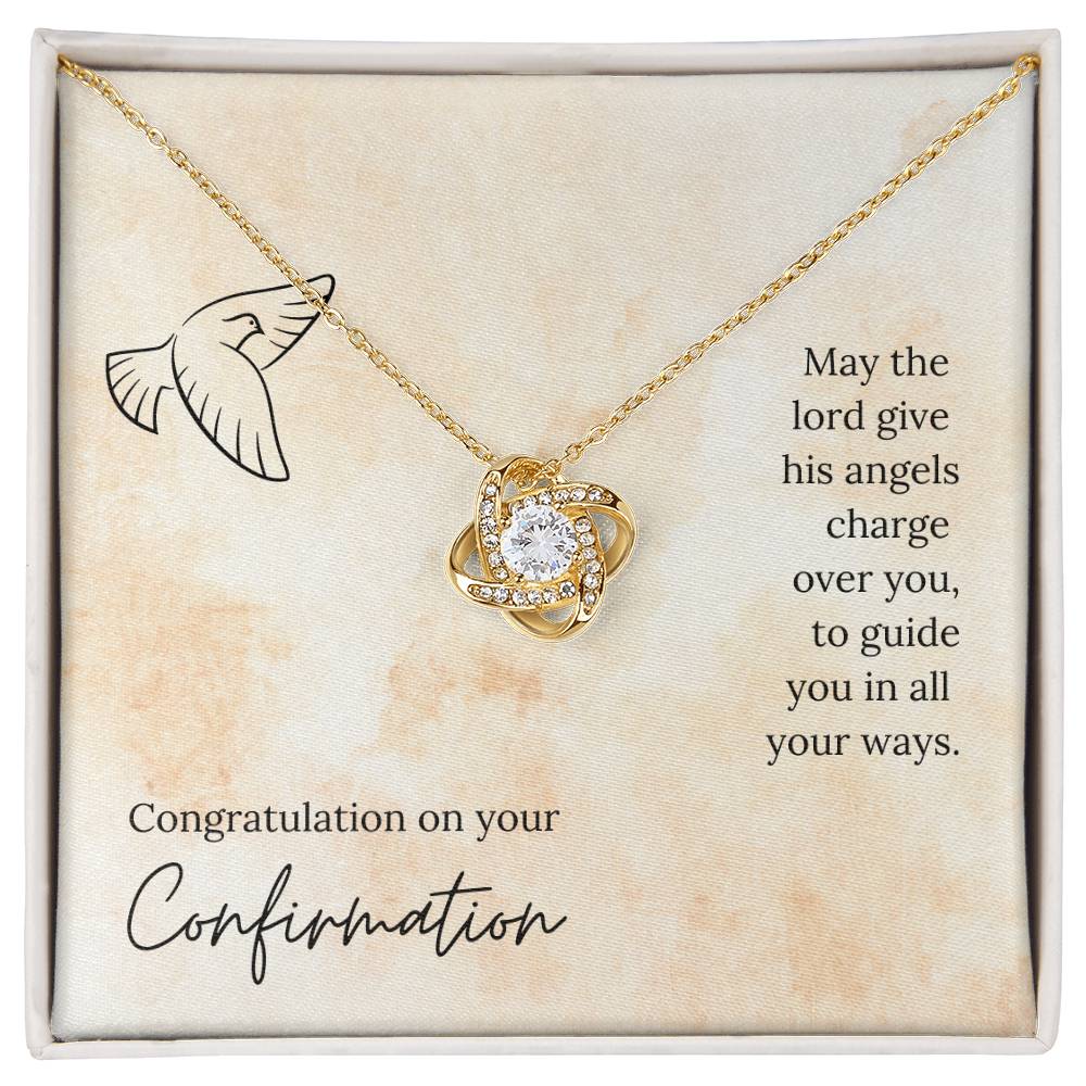 Confirmation - May the Lord - Love Knot Necklace