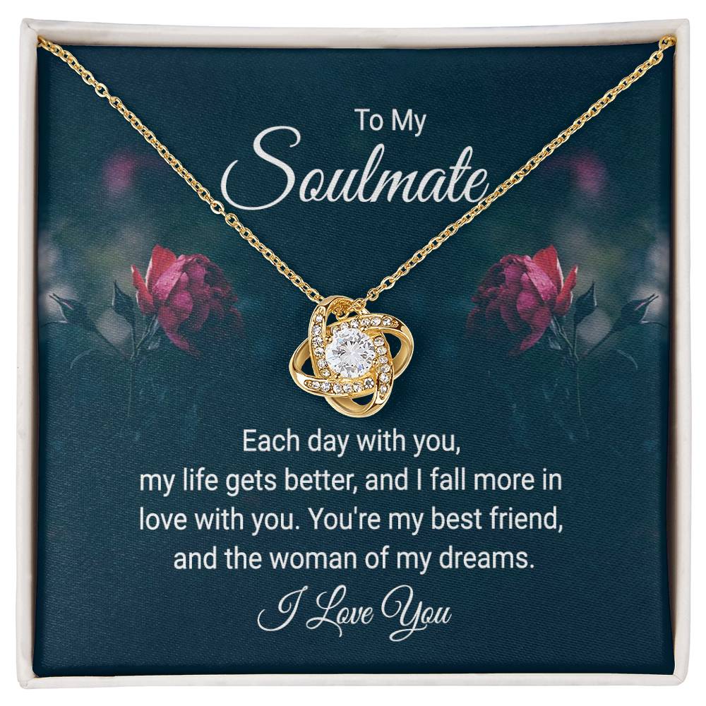 To Soulmate - Each day with you - Love Knot Necklace