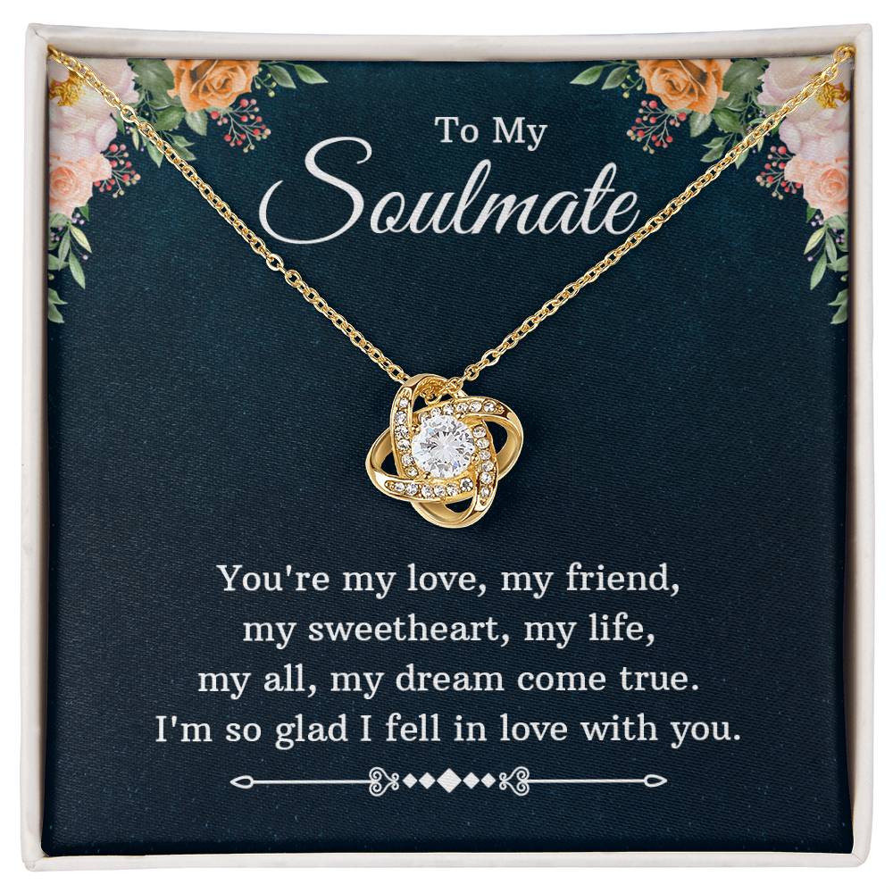 To Soulmate - You're my love - Love Knot Necklace