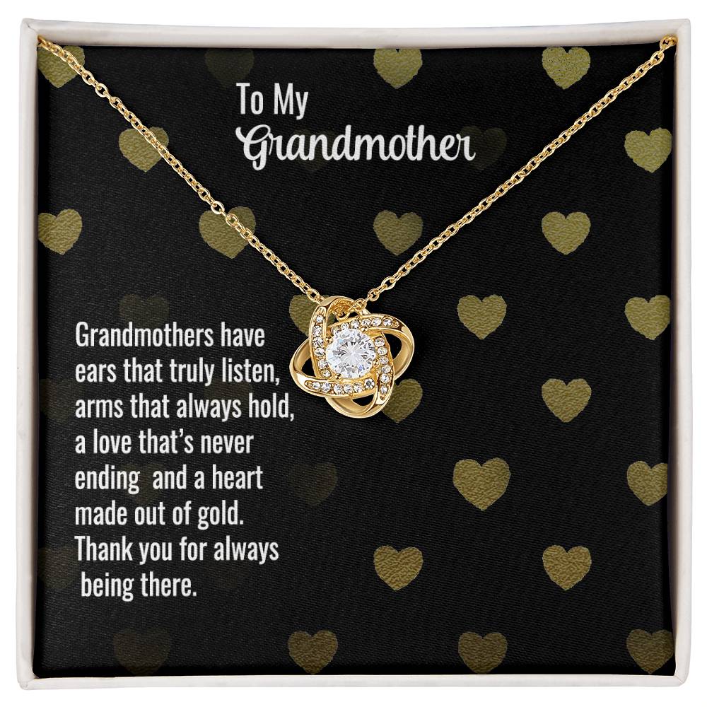 Grandmother - Grandmothers have - Love Knot Necklace