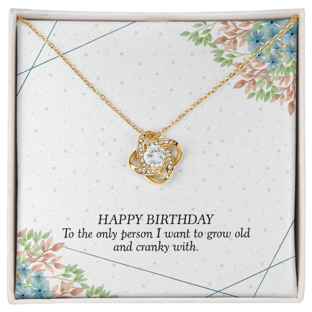 Birthday - To the only person - Love Knot Necklace