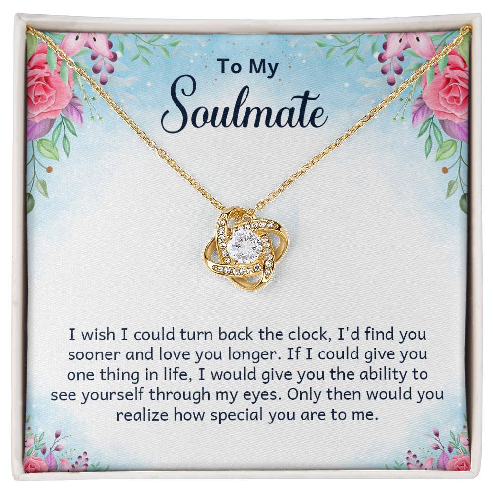 To Soulmate - I wish - Love Knot Necklace