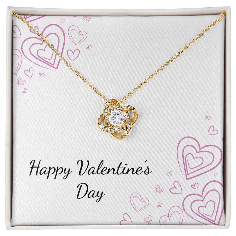 Valentine's Day - Hearts - Love Knot Necklace