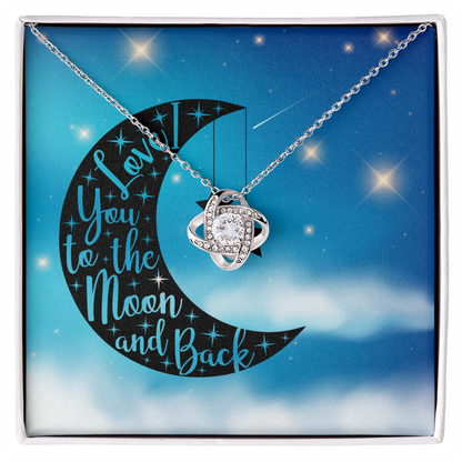 Love - To the moon and back - Love Knot Necklace