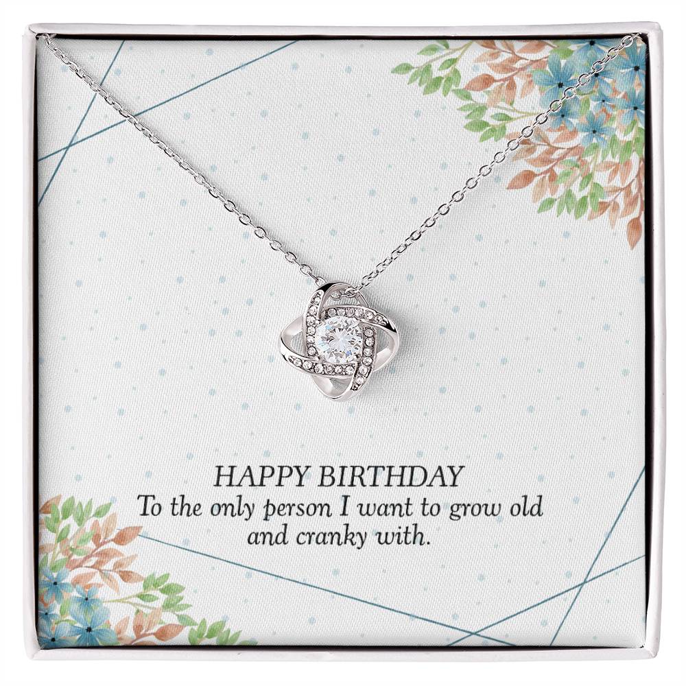 Birthday - To the only person - Love Knot Necklace