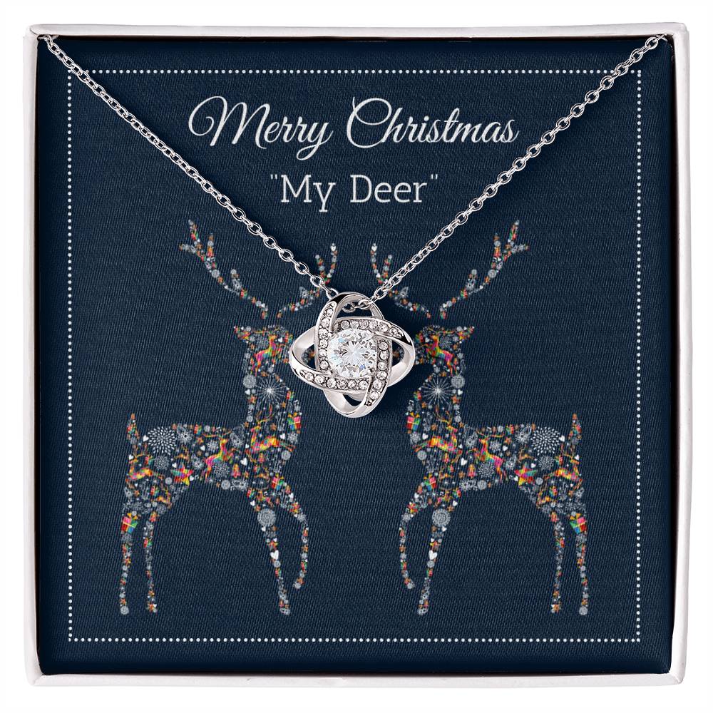 My Deer - Merry Christmas - Love Knot Necklace