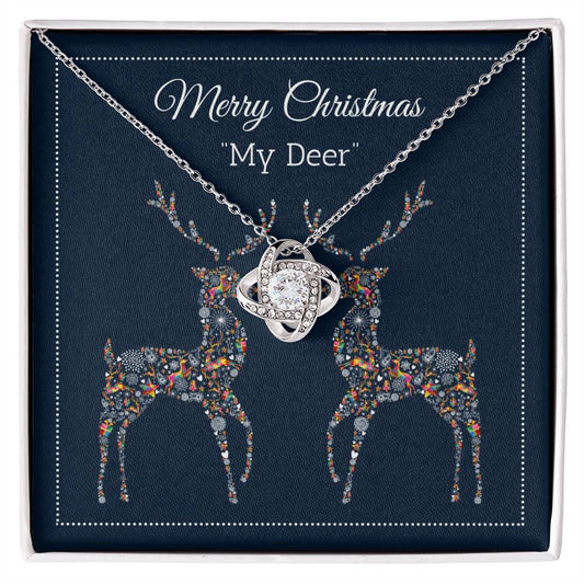 My Deer - Merry Christmas - Love Knot Necklace