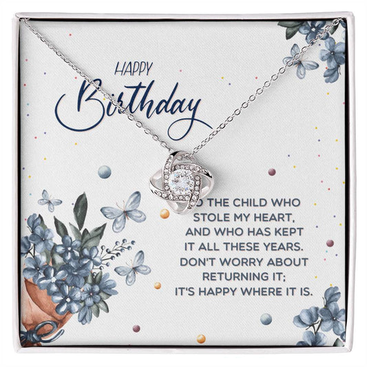 Birthday - To the child - Love Knot Necklace