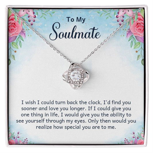 To Soulmate - I wish - Love Knot Necklace