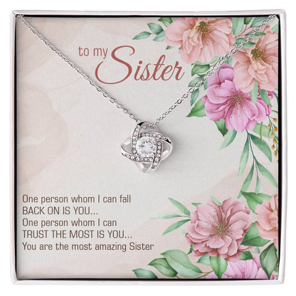 To Sister - One person - Love Knot Necklace