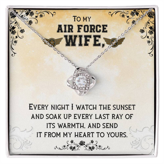 To Air Force Wife - Every night - Love Knot Necklace