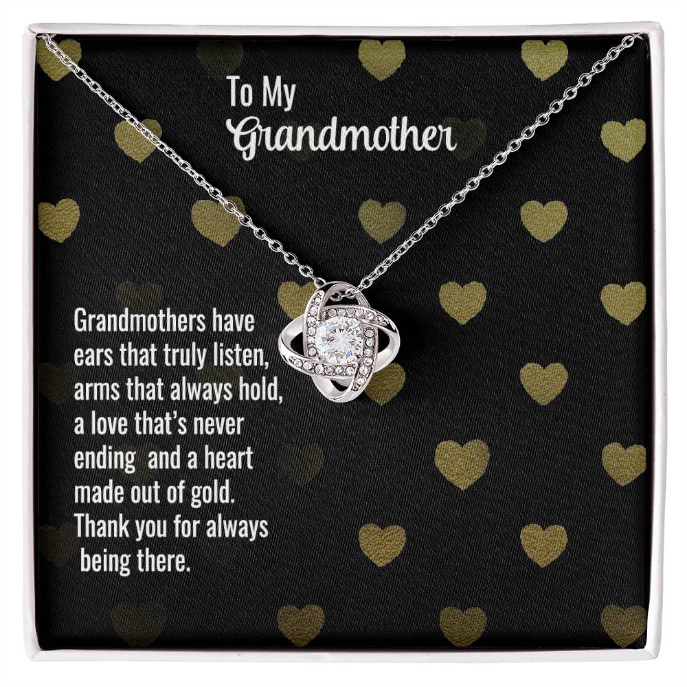 Grandmother - Grandmothers have - Love Knot Necklace