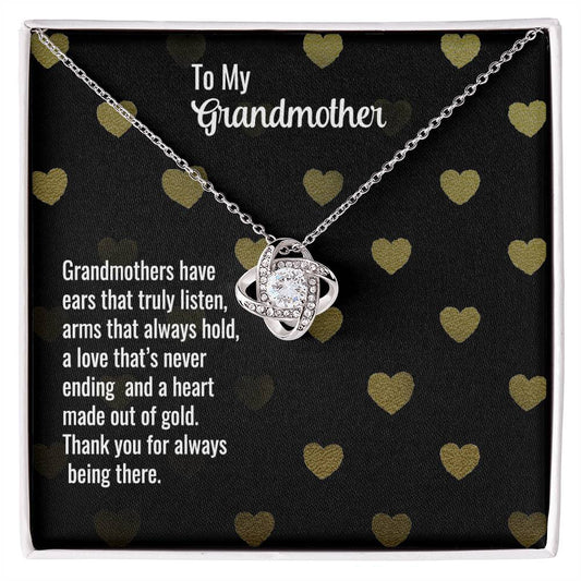 Grandmother - Grandmothers have - Love Knot Necklace