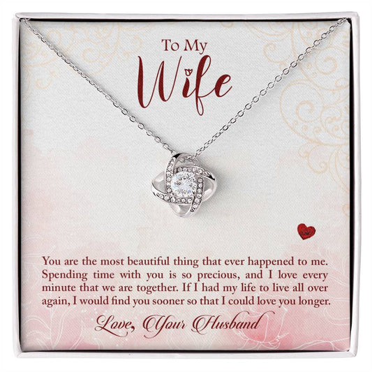 To Wife - You are - Love Knot Necklace