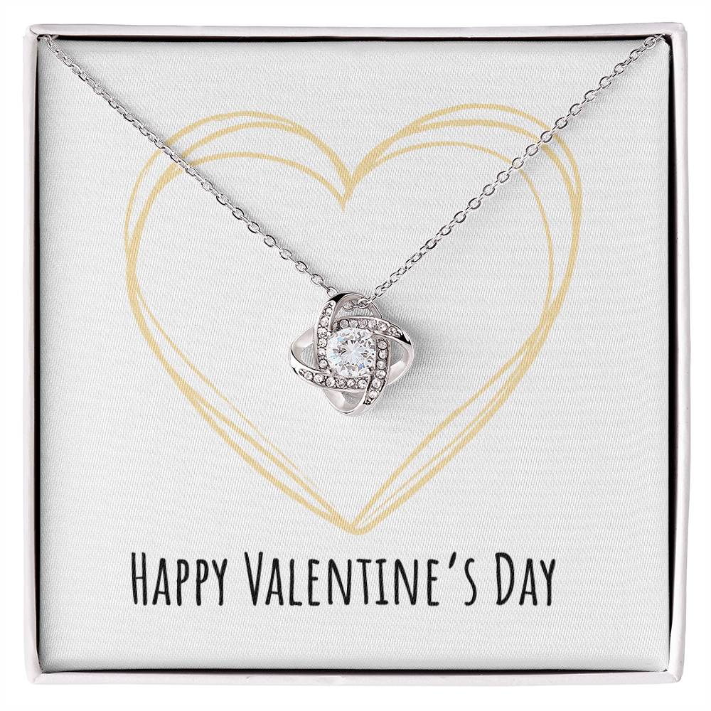 Valentine's Day - Heart - Love Knot Necklace