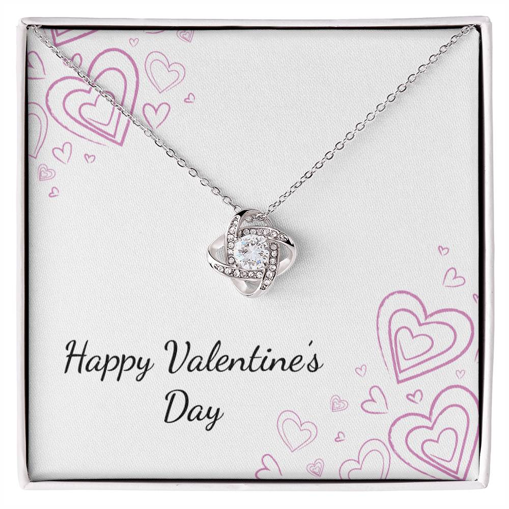 Valentine's Day - Hearts - Love Knot Necklace