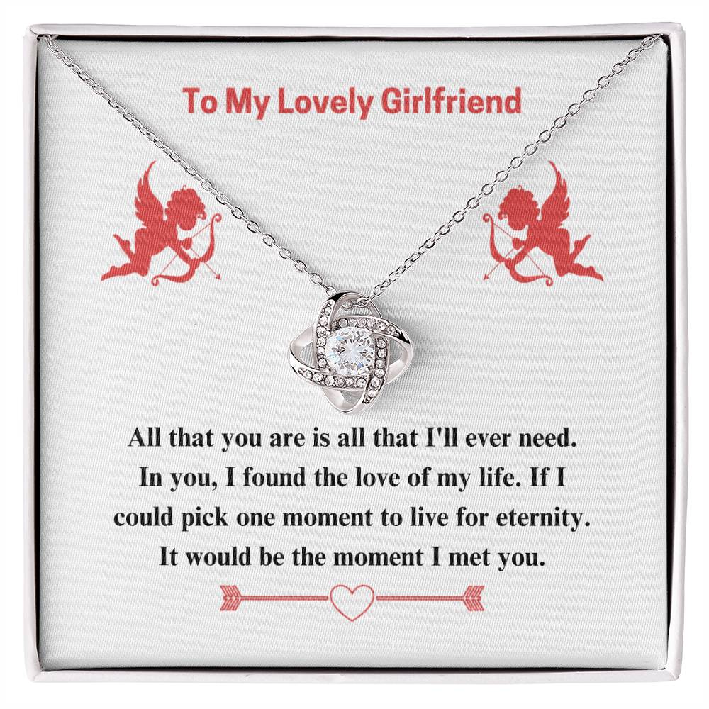 To Girlfriend - If I could - Love Knot Necklace