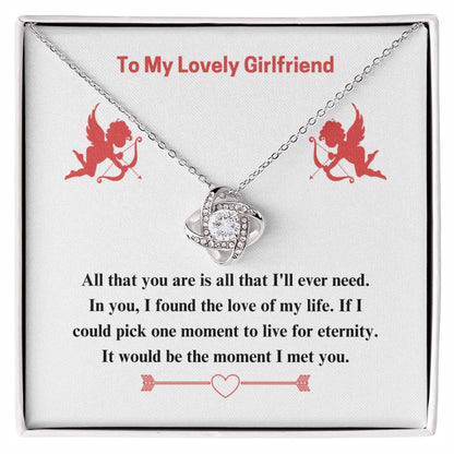 To Girlfriend - If I could - Love Knot Necklace