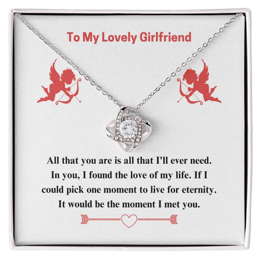 To Girlfriend - If I could - Love Knot Necklace