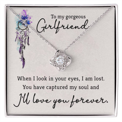 To Girlfriend - When I look - Love Knot Necklace