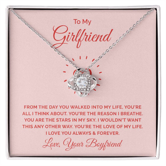 To Girlfriend - From the day - Love Knot Necklace