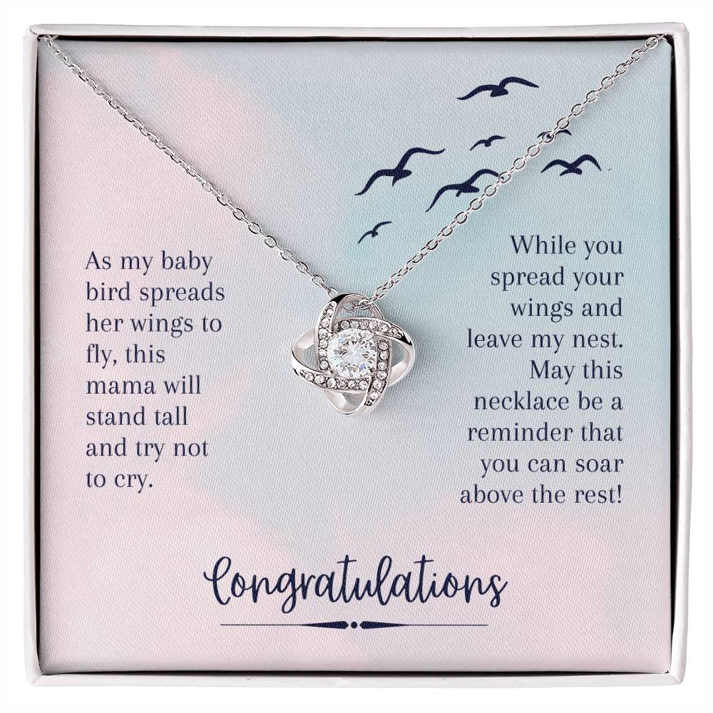 Congratulations - As my baby bird - Love Knot Necklace