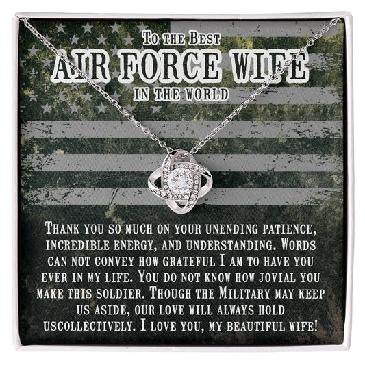 To Air Force Wife - Thank you so much - Love Knot Necklace