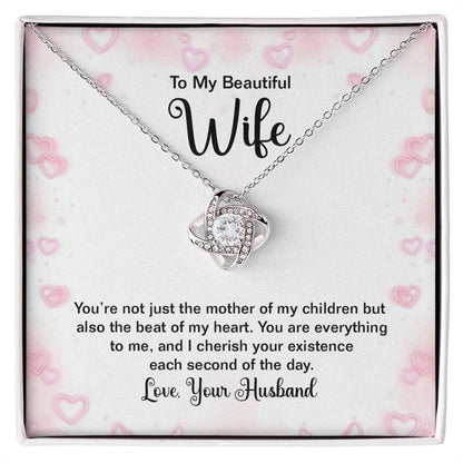 To Wife - You're not just - Love Knot Necklace