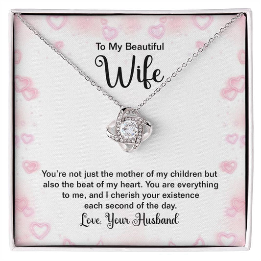 To Wife - You're not just - Love Knot Necklace