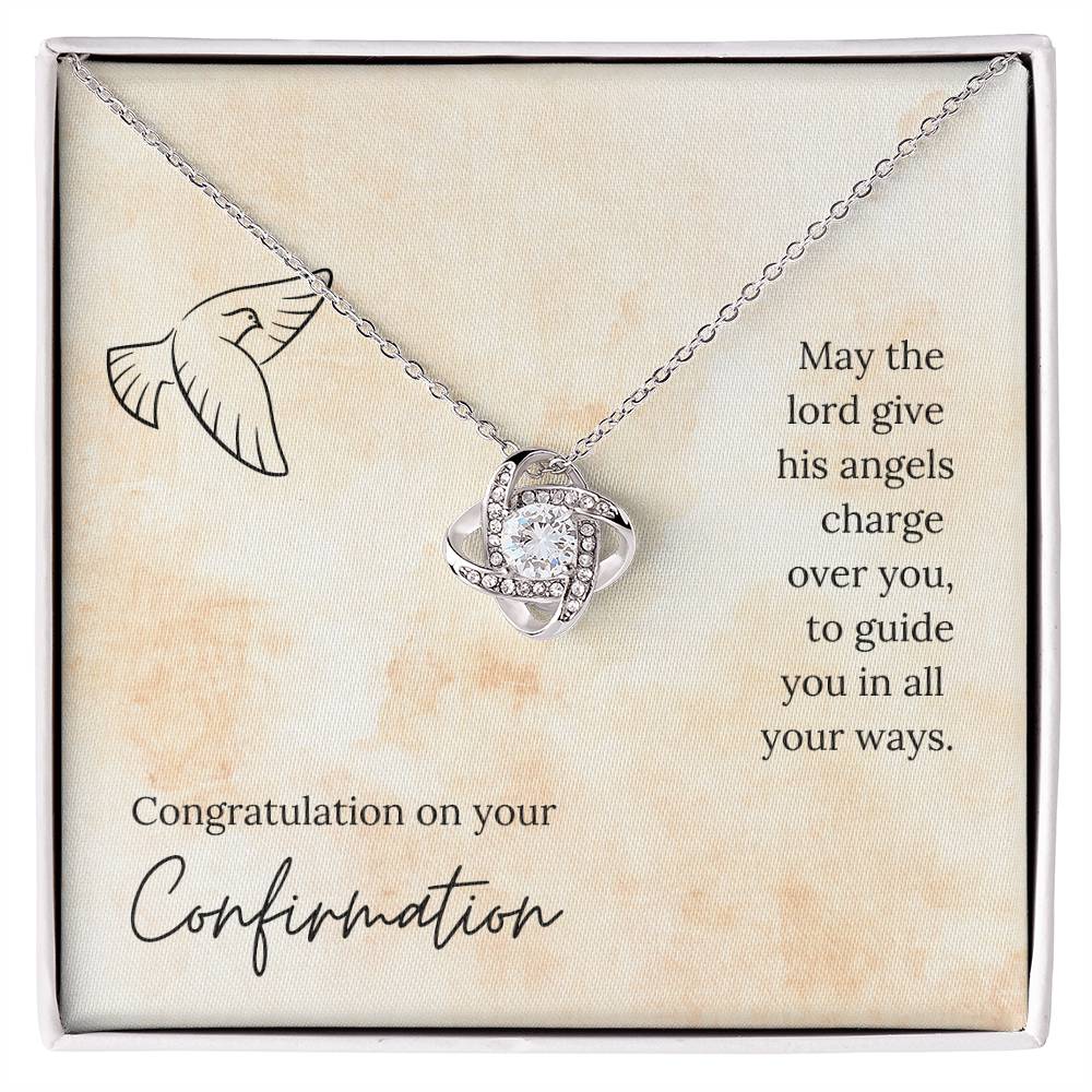 Confirmation - May the Lord - Love Knot Necklace