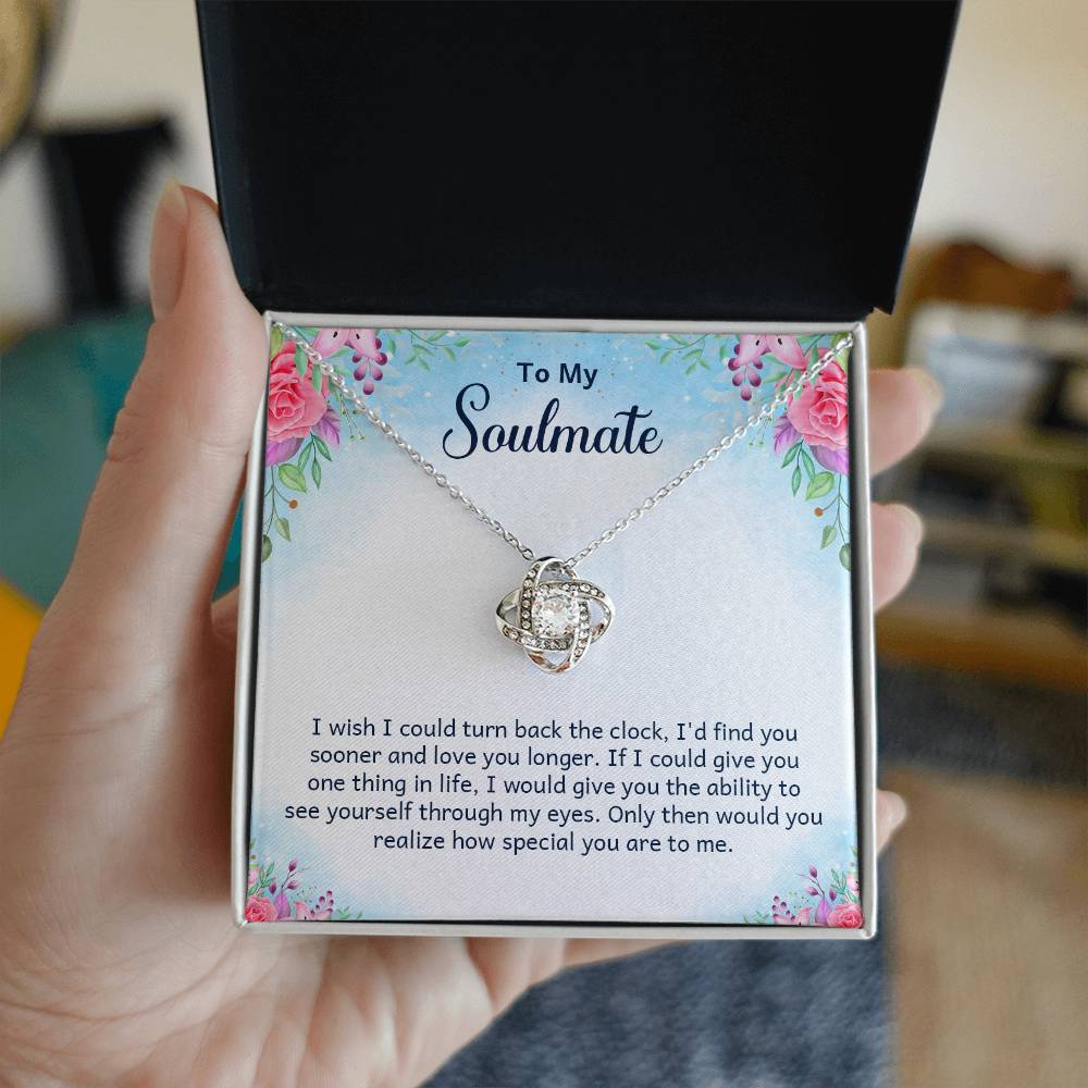 To Soulmate - I wish - Love Knot Necklace