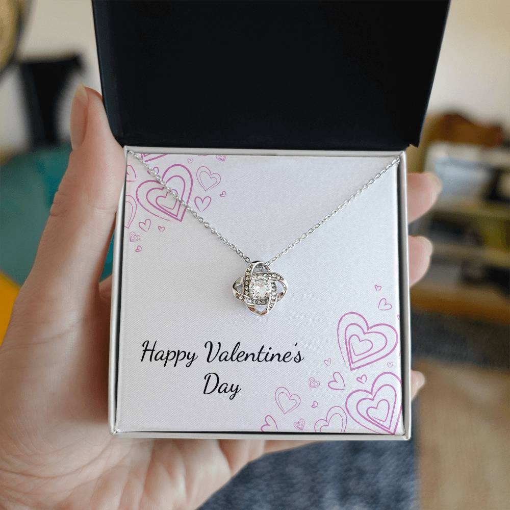 Valentine's Day - Hearts - Love Knot Necklace