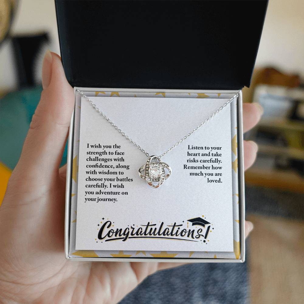 Graduation - I wish you the strength - Love Knot Necklace