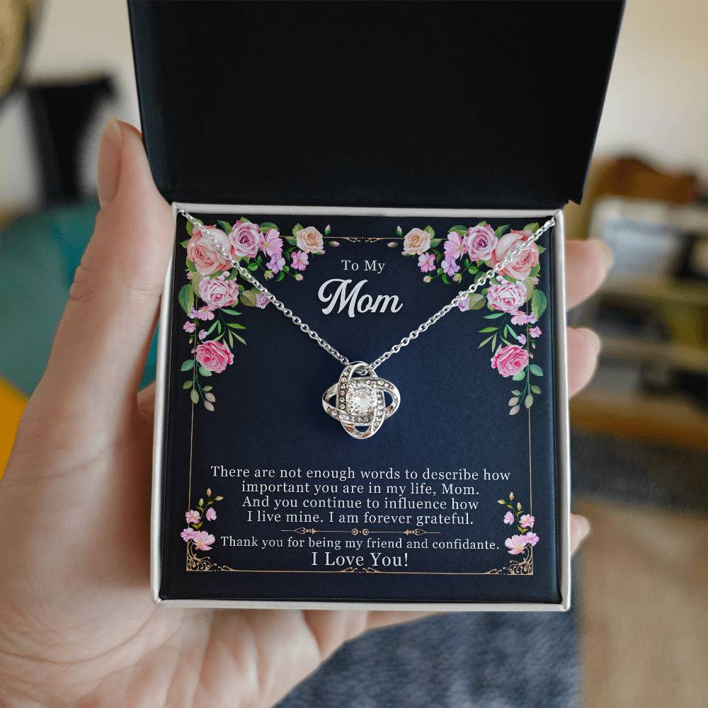 To Mom - There are not enough - Love Knot Necklace